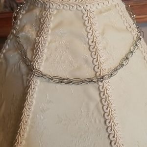 Silver link necklace.